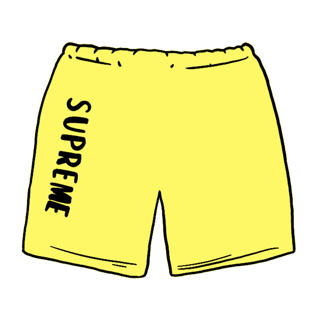 Supreme Overdyed Sweatshort Bright Yellow 男士- SS20 - TW