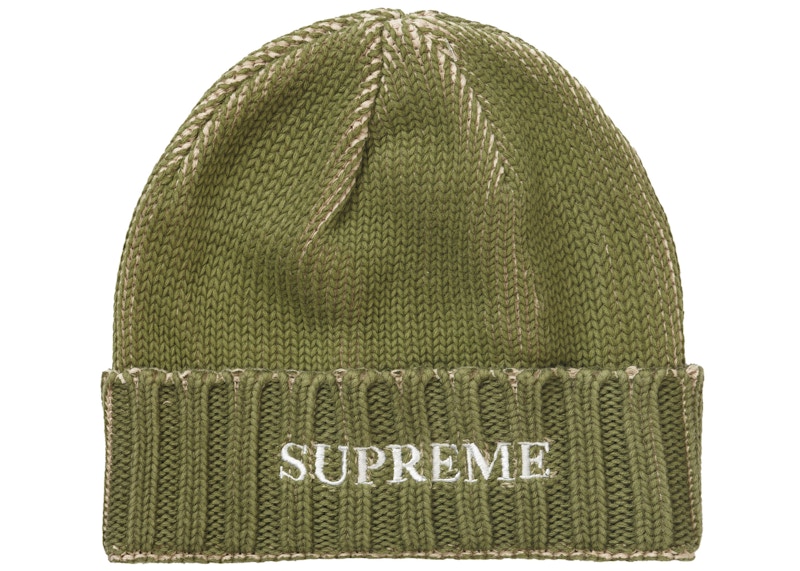 supreme ビーニー beanie oliveニット帽/ビーニー