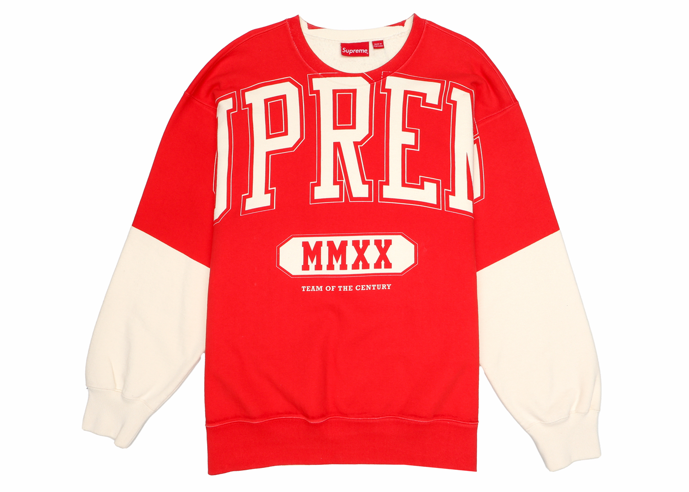 Supreme Overprint Crewneck White