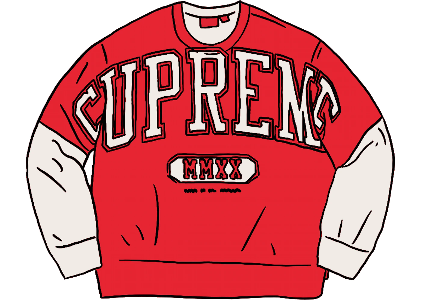 Supreme Overprint Crewneck White Men's - FW20 - US