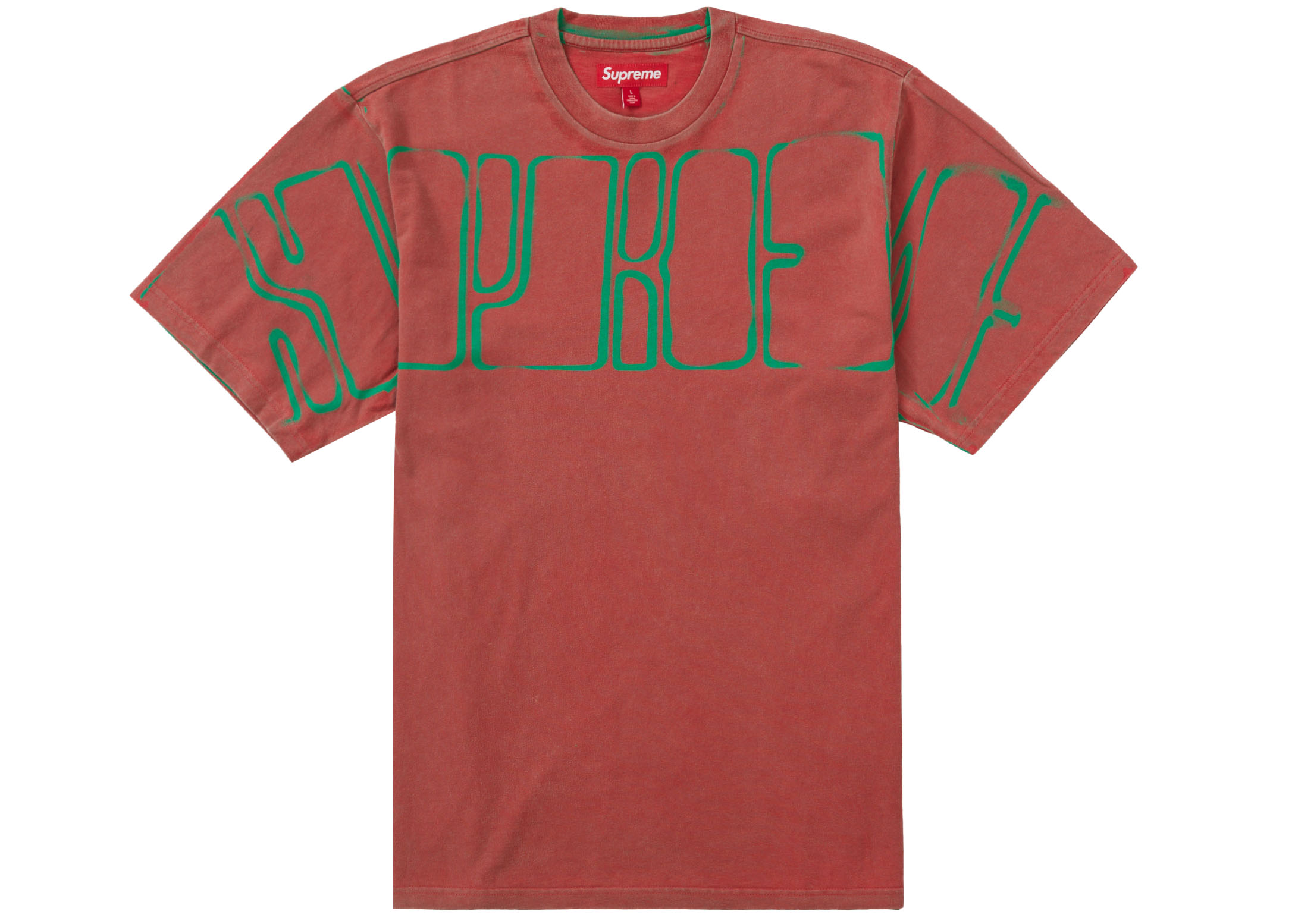 Supreme Overprint Knockout S/S Top Bright Red Men's - FW23 - US