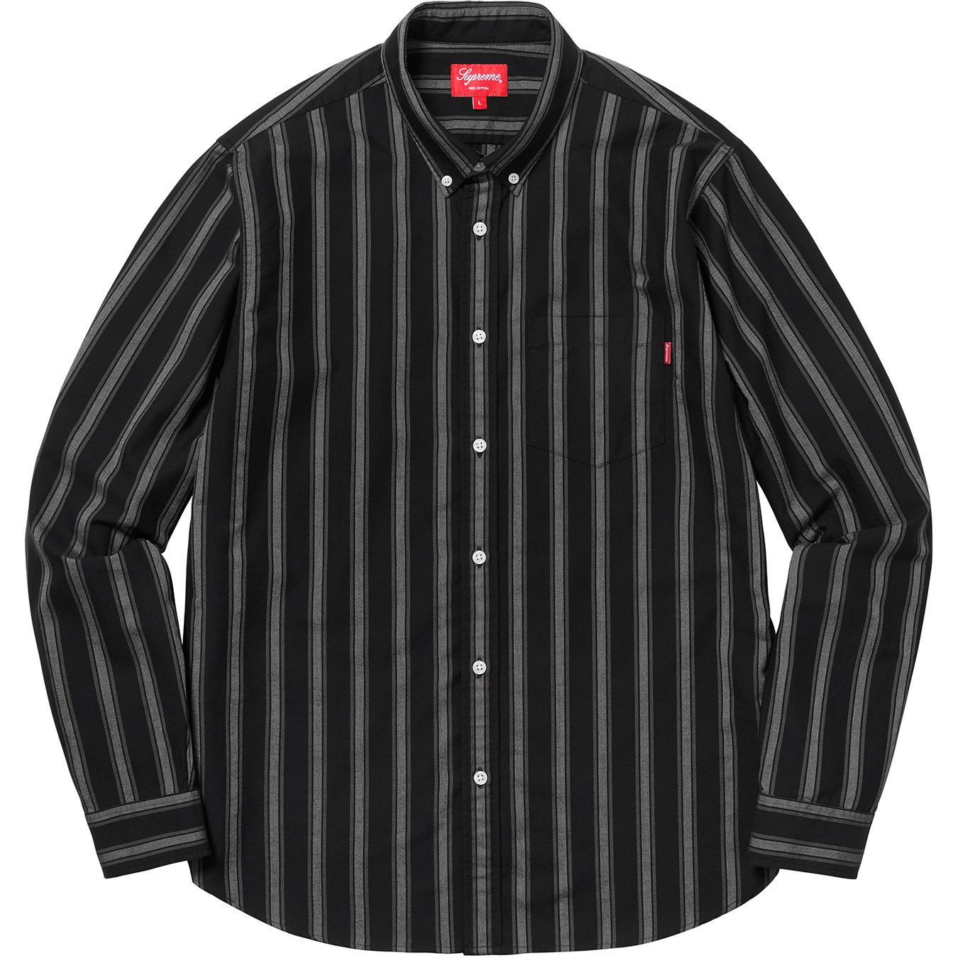 Supreme Oxford Shirt (FW18) Black Stripe