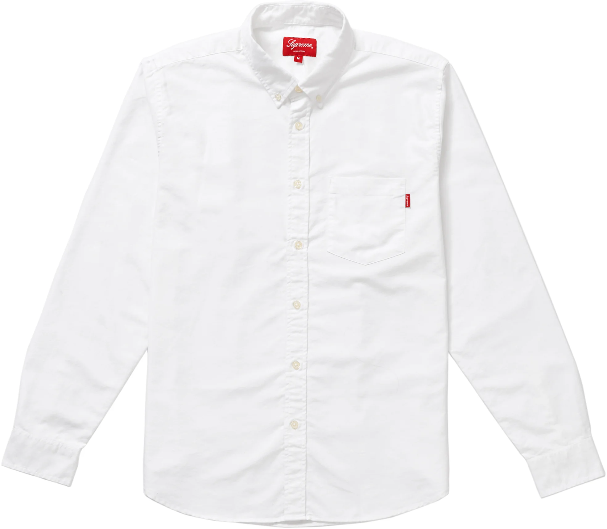 Supreme Flannel Oxford Shirt White Men's - FW19 - US