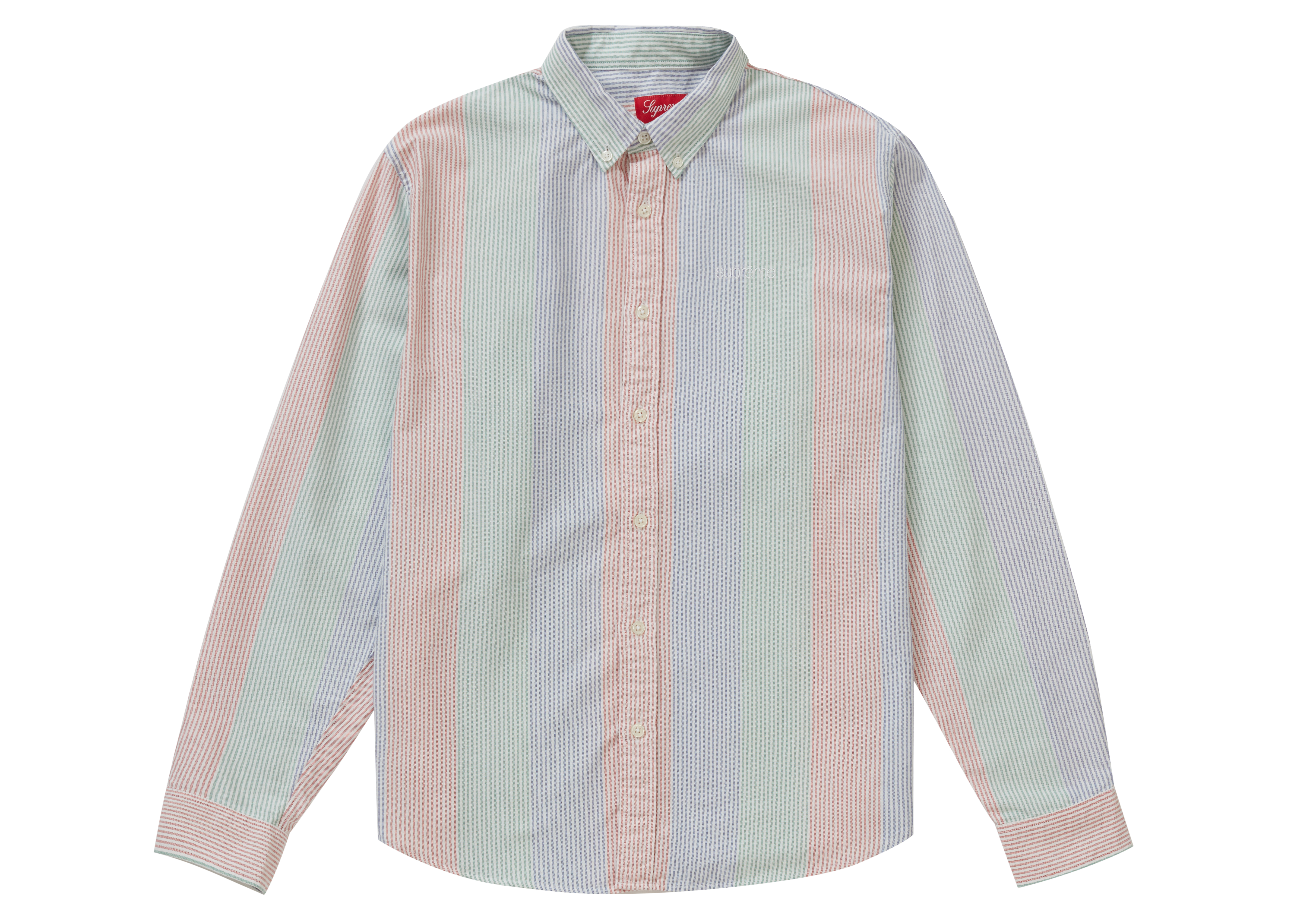 Supreme Oxford Shirt (SS20) Green Multi Stripe Men's - SS20 - US