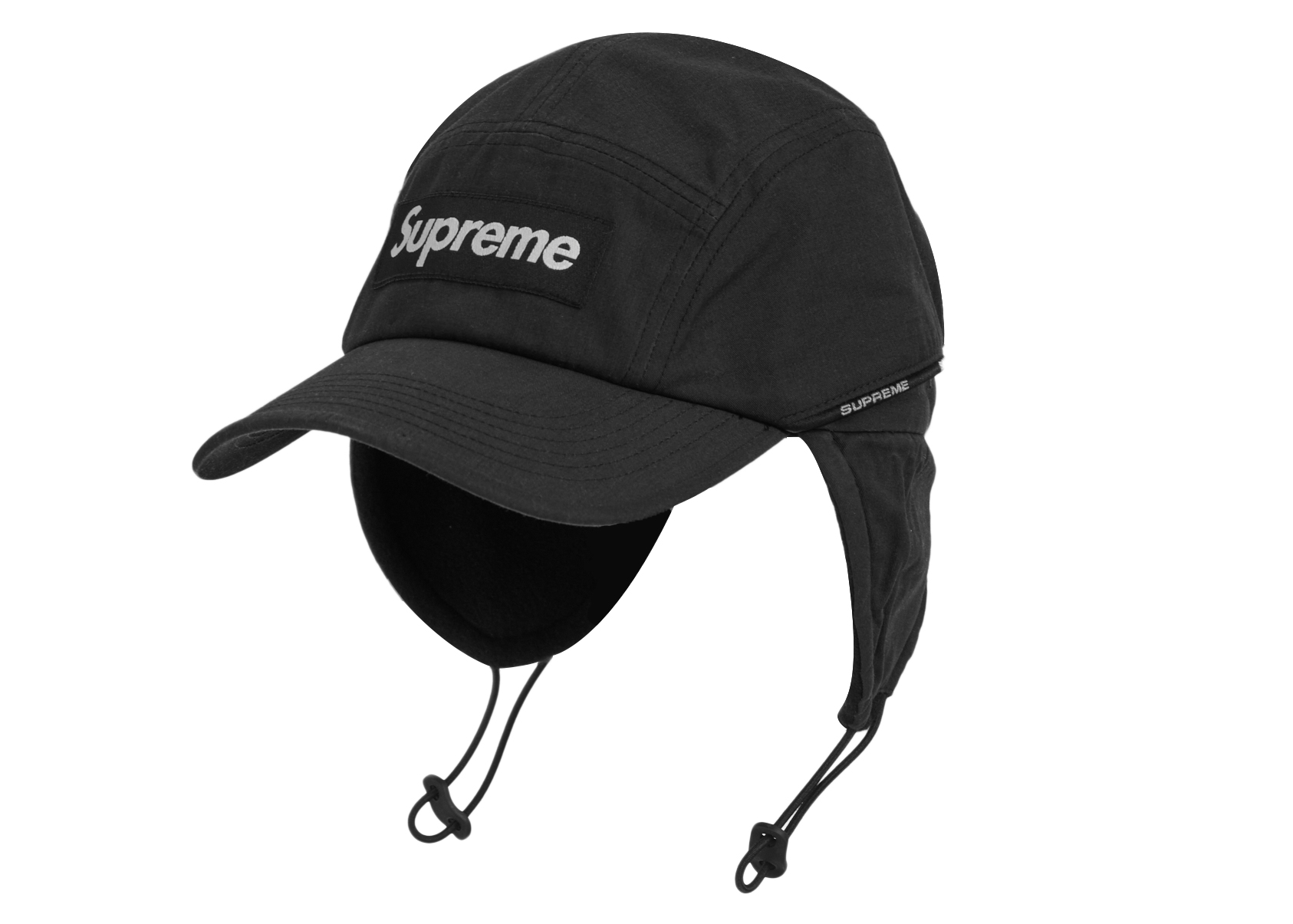 Supreme Packable Earflap Camp Cap Black