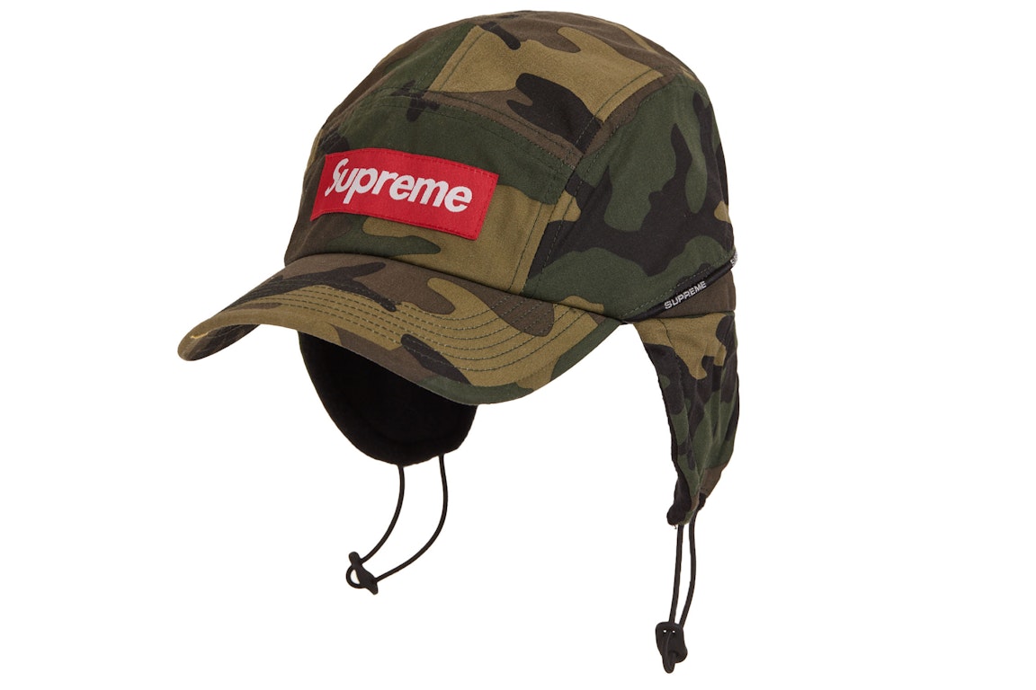 Pre-owned Supreme Packable Earflap Camp Cap Woodland Camo