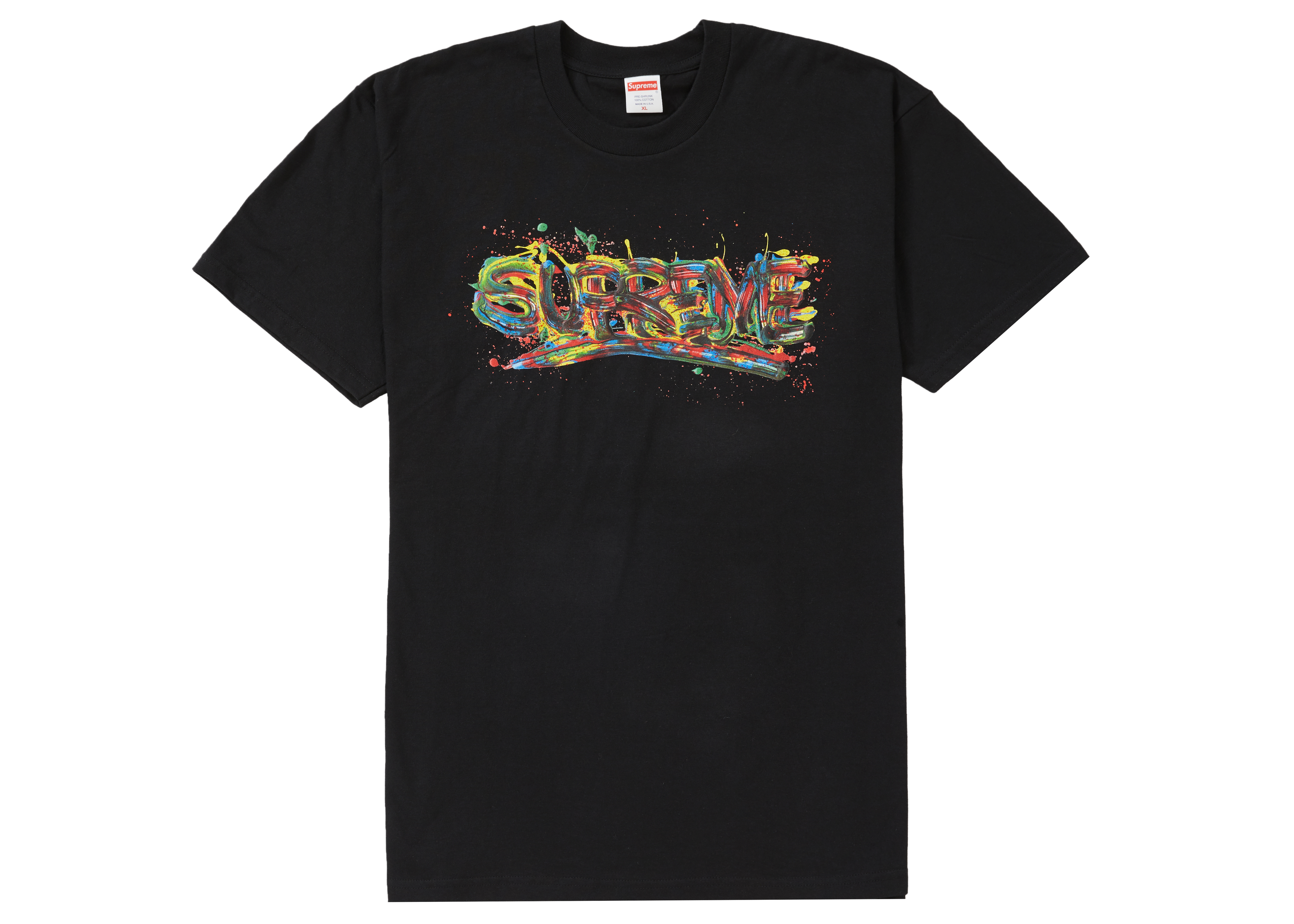 supreme paint logo t-shirt