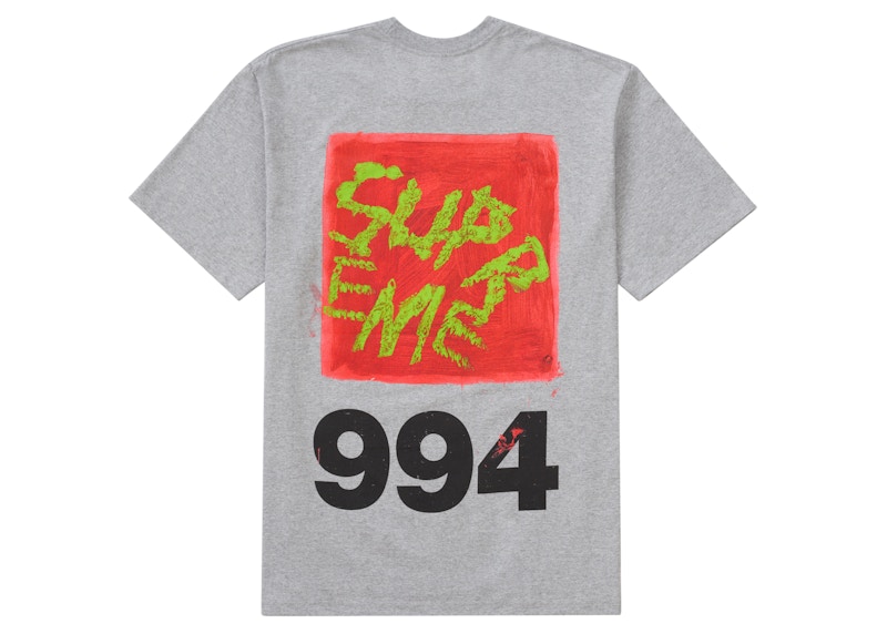 Supreme Paint Tee Heather Grey Men's - SS24 - US