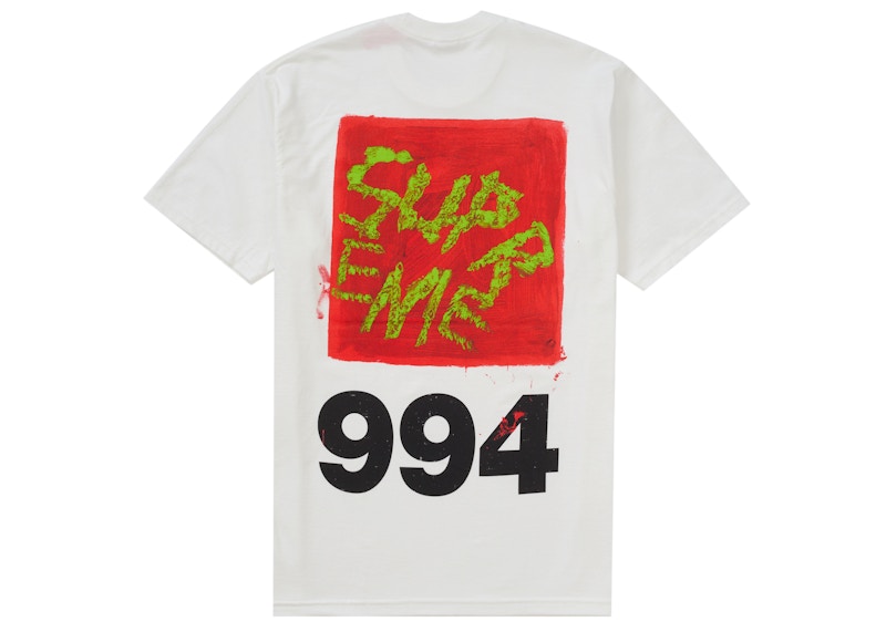 好評新作Supreme Paint Logo Tee L white box Tシャツ/カットソー(半袖/袖なし)