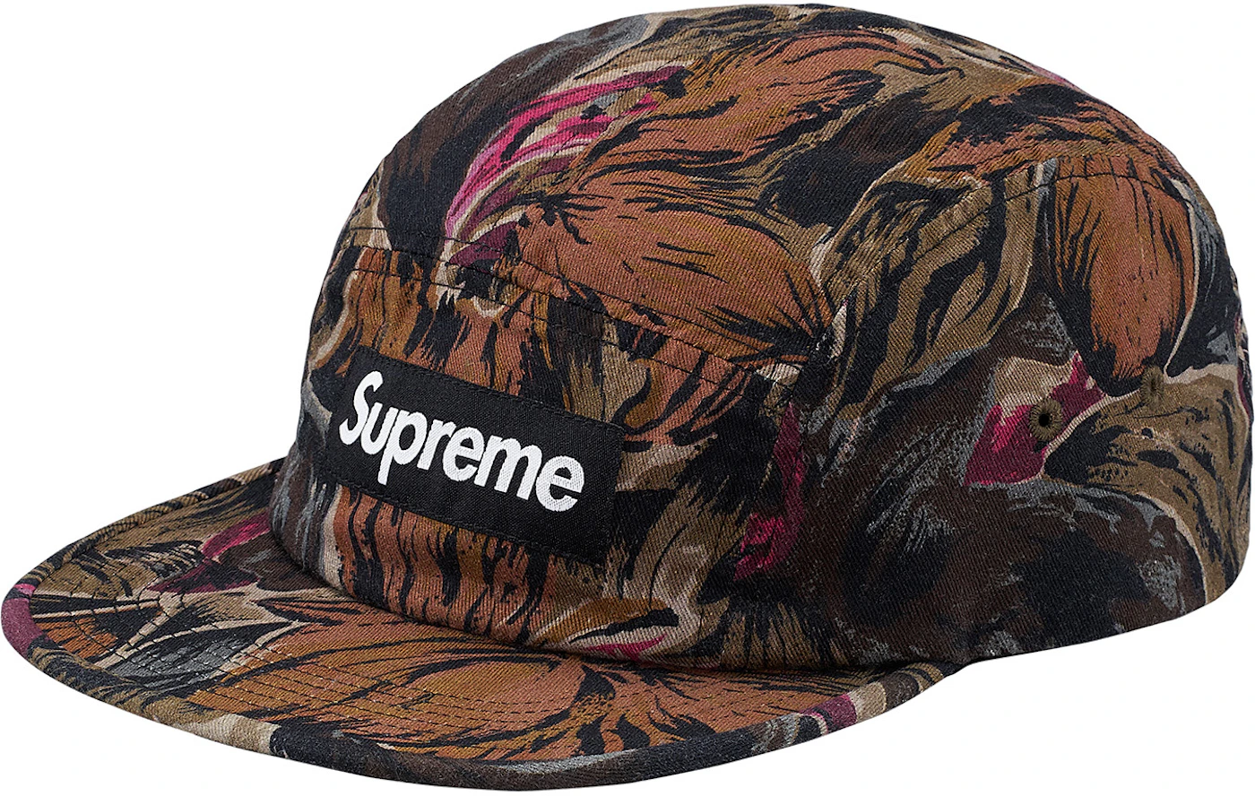 Supreme Painted Floral Camp Cap Olive - FW17 - US