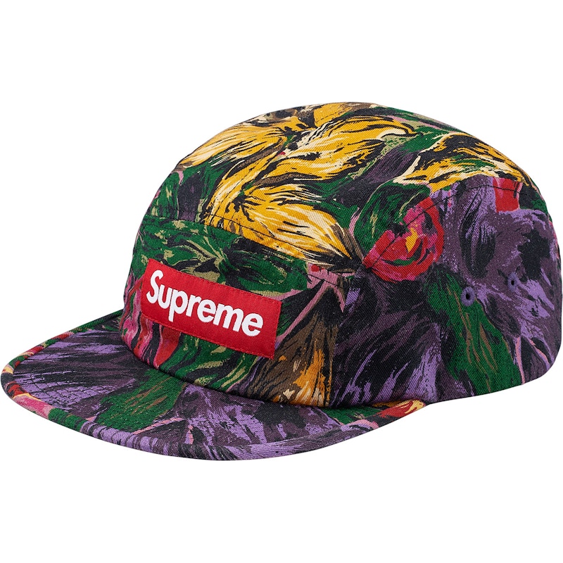 Supreme Painted Floral Camp Cap Purple