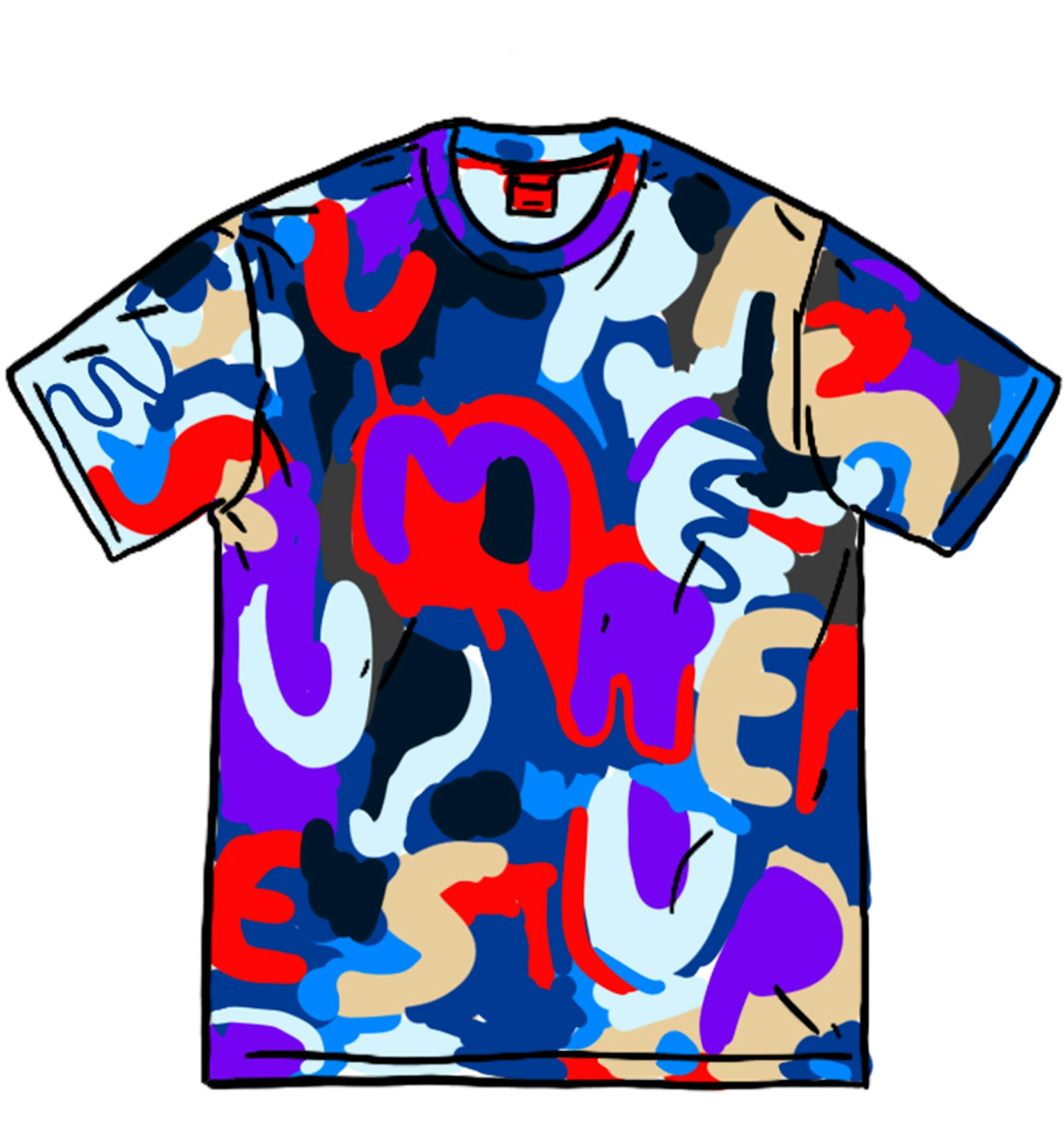 Supreme Painted Logo S/S Top Royal