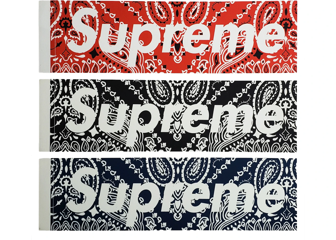 Supreme Paisley Box Logo Sticker Set US