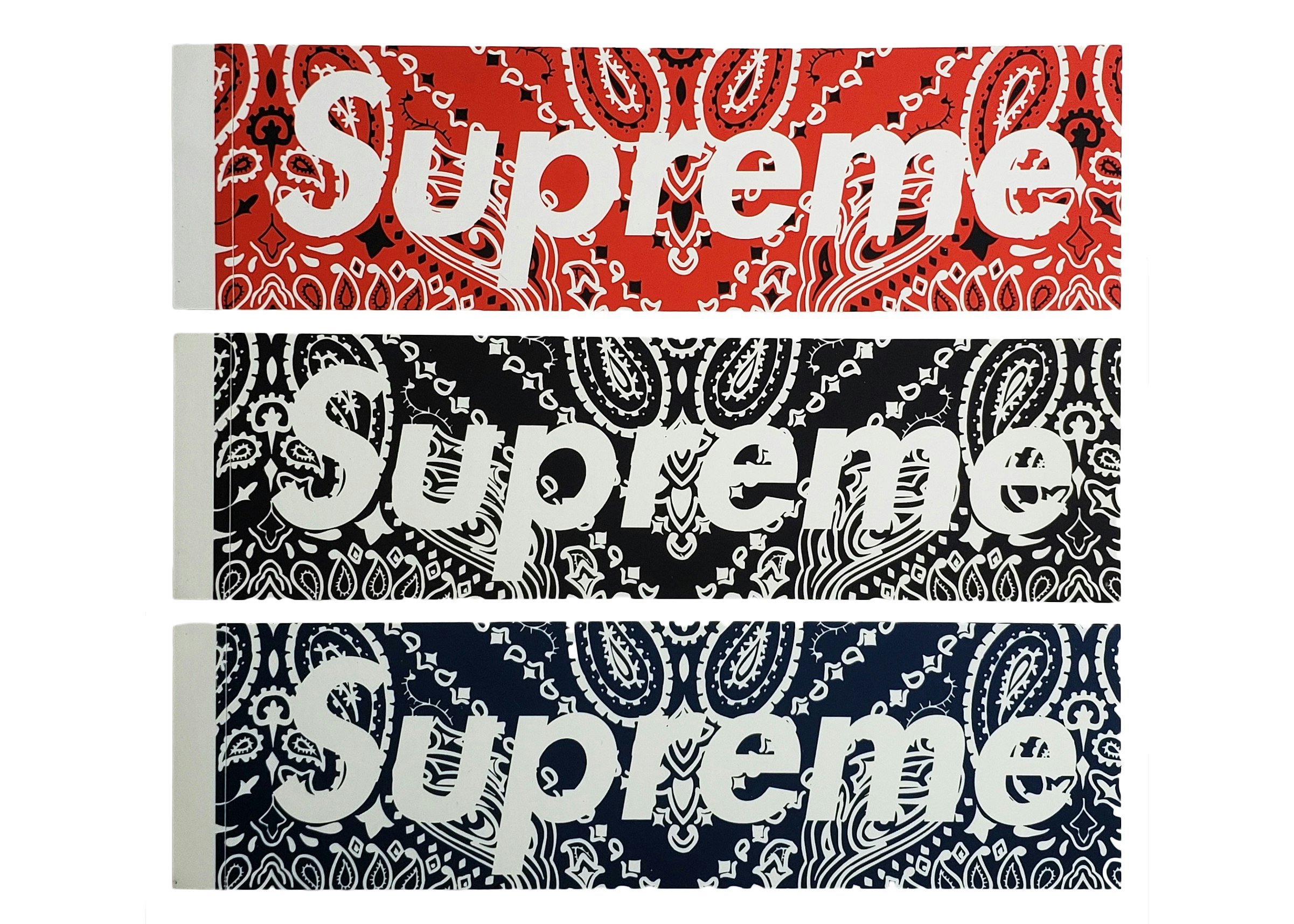Supreme Paisley Box Logo Sticker Set US