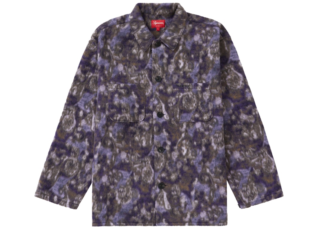 Pre-owned Supreme Paisley Fleece Shirt Purple