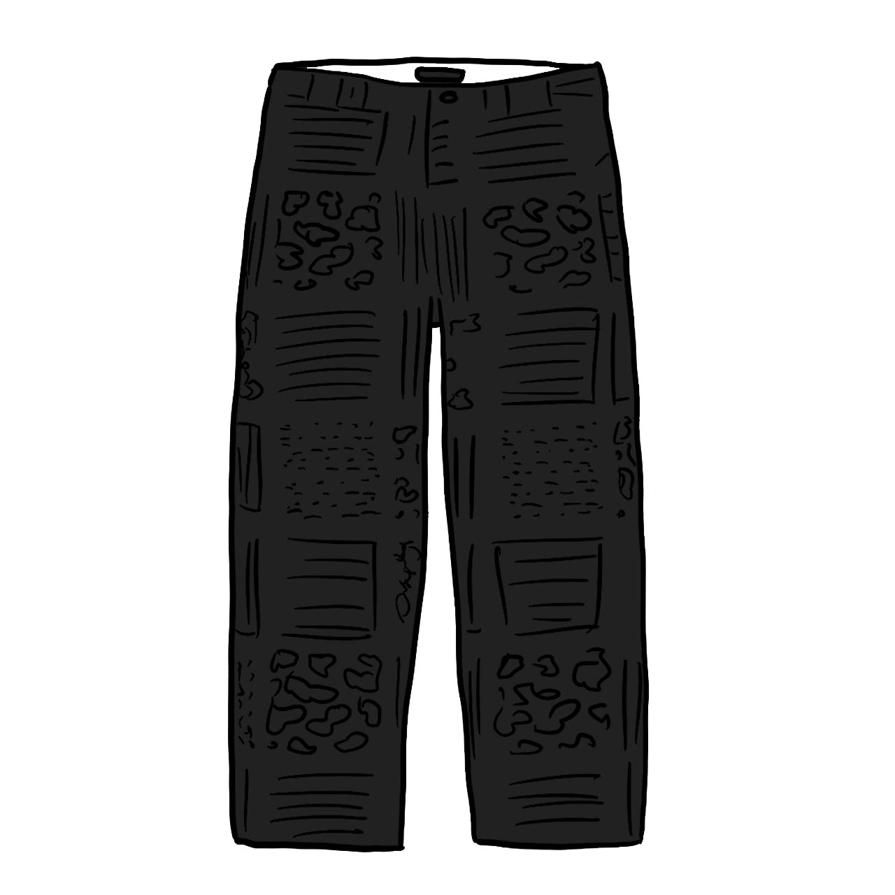 Supreme Paisley Grid Chino Pant Black