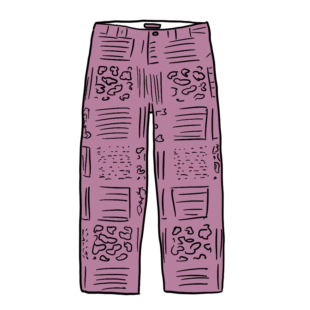 Supreme Paisley Grid Chino Pant Dark Lilac Men's - SS20 - US