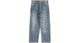 Supreme Paisley Studded Double Knee Painter Pant Washed Blue