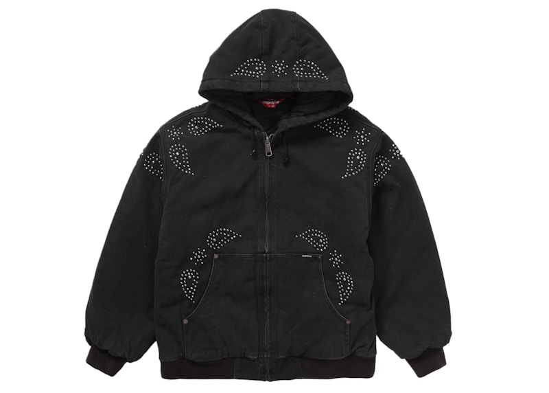 Supreme Paisley Studded Work Jacket Black 男士- FW23 - TW