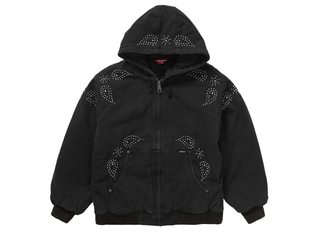 Pre-owned Supreme Paisley Studded Work Jacket Black