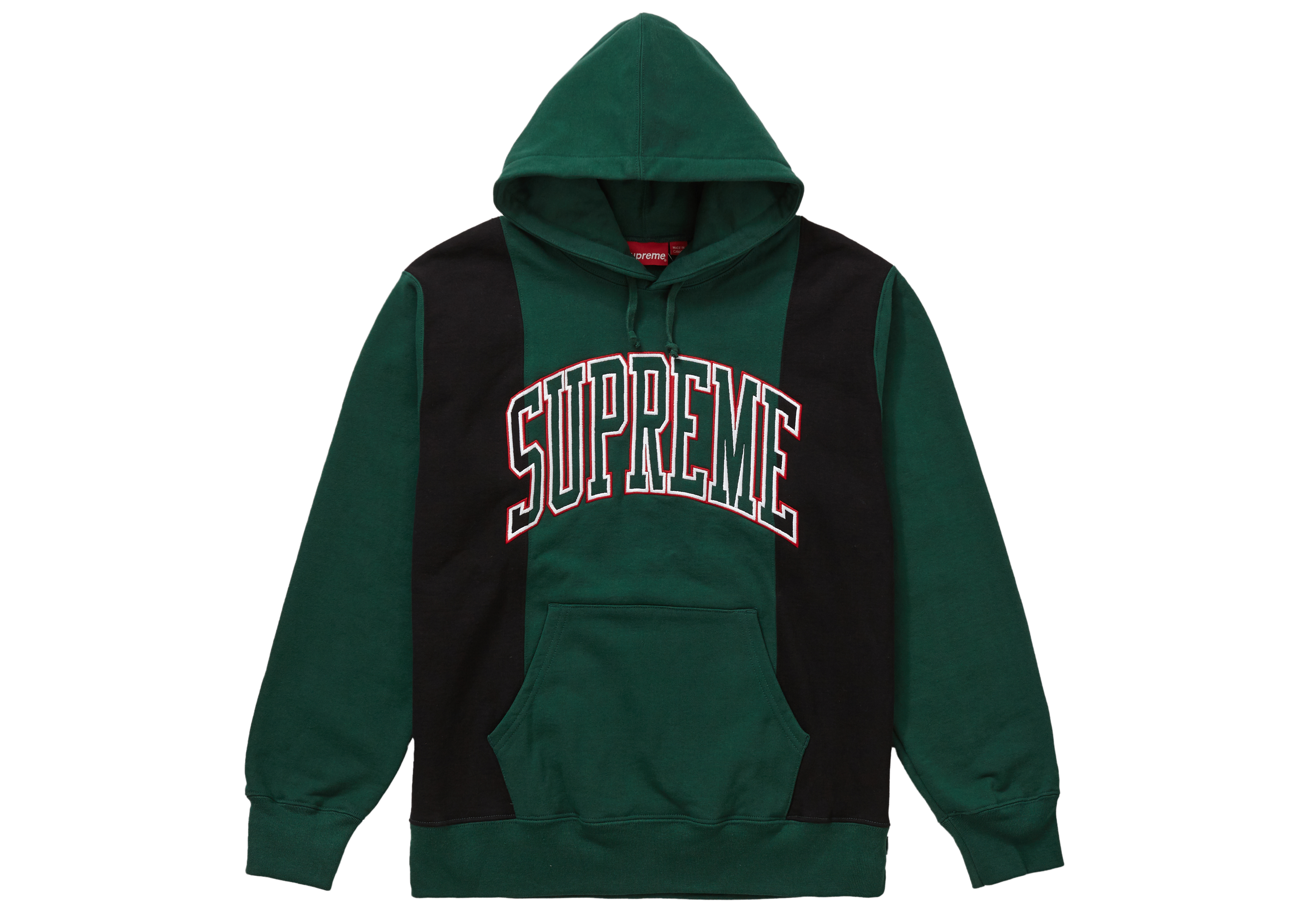 Supreme Paneled Arc Hooded Sweatshirt Dark Green