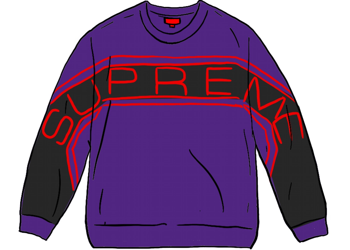 Supreme Paneled Crewneck (SS21) Purple - SS21