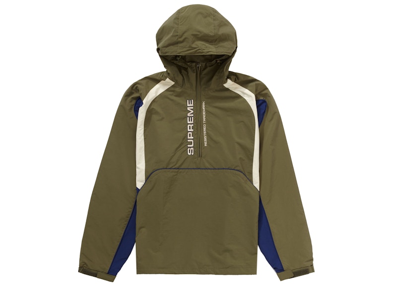 Supreme Paneled Half Zip Pullover Olive