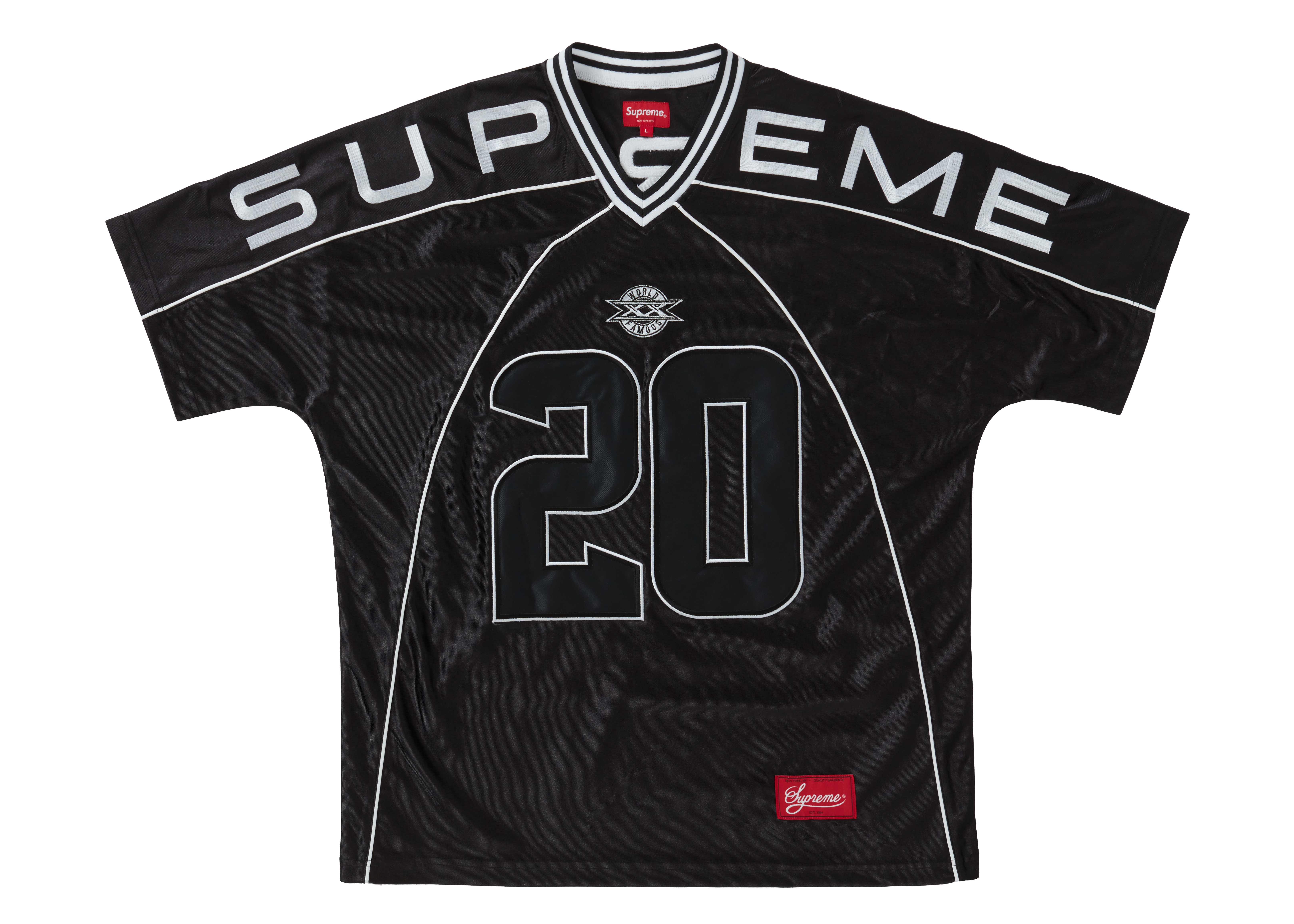 Supreme Paneled Jersey Black - FW20 Men's - US
