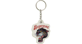 Supreme Panther Keychain White