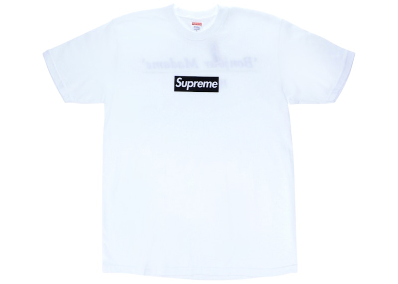 Supreme Paris Box Logo Tee White Men's - SS16 - US