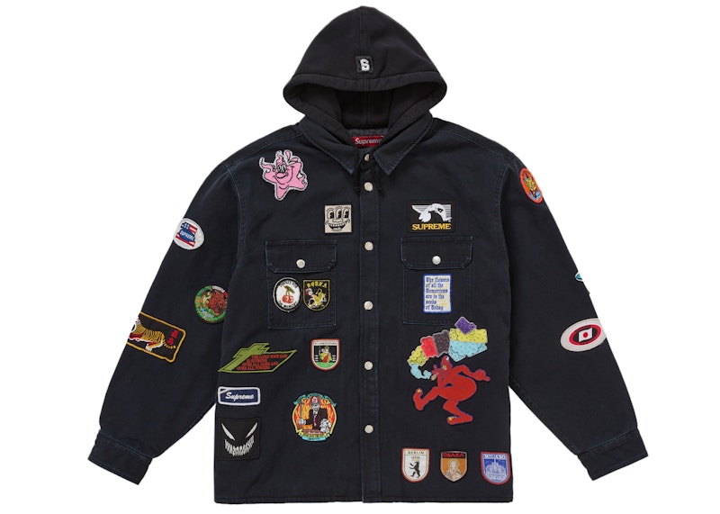 【レビューで送料無料】 Supreme-Patches-Hooded-Zip-Up- ジャケット・アウター