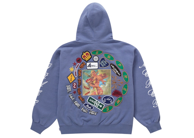 supreme Patches Spiral Hooded Sweatshirt-