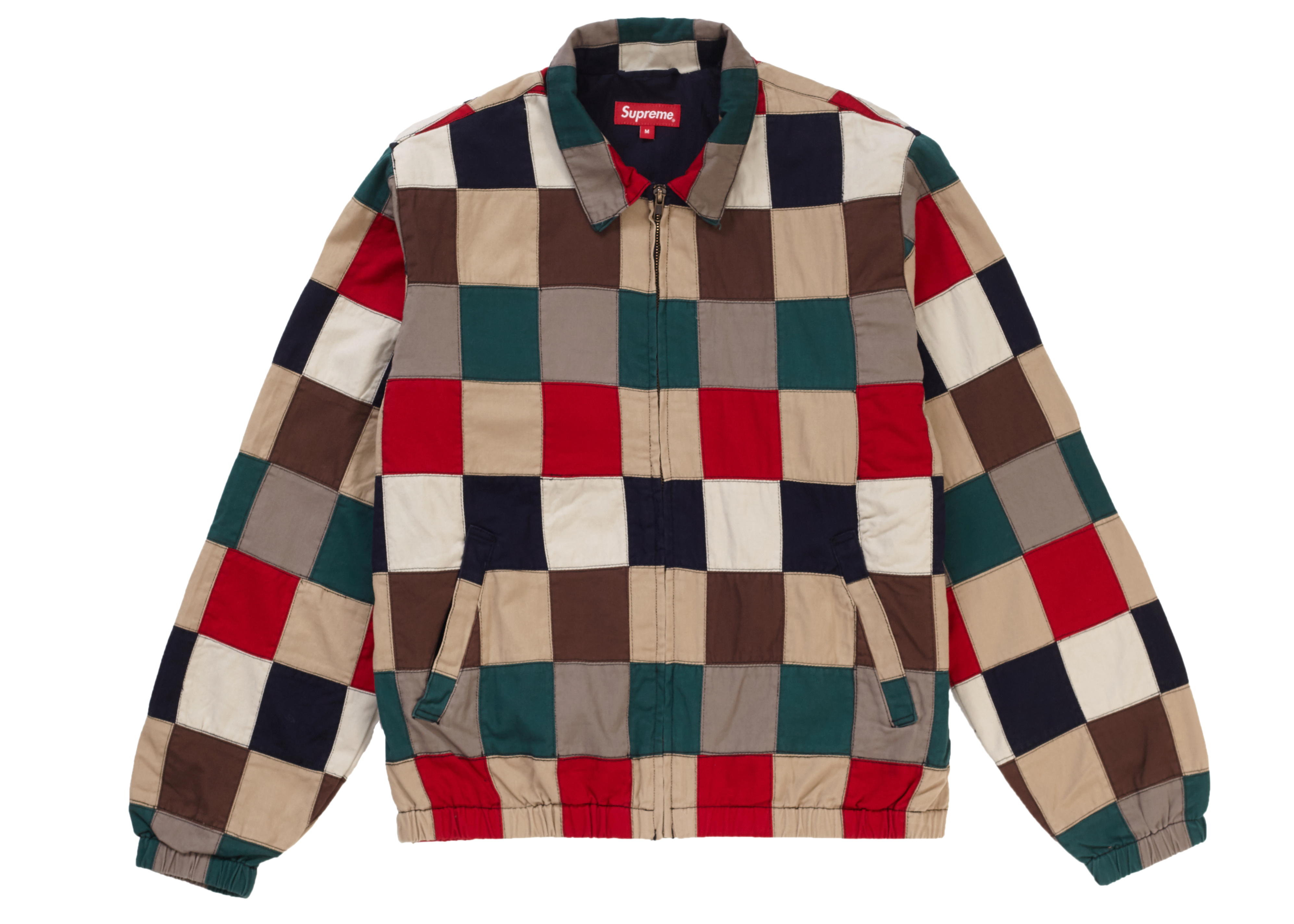 patchwork harrington jacket supreme