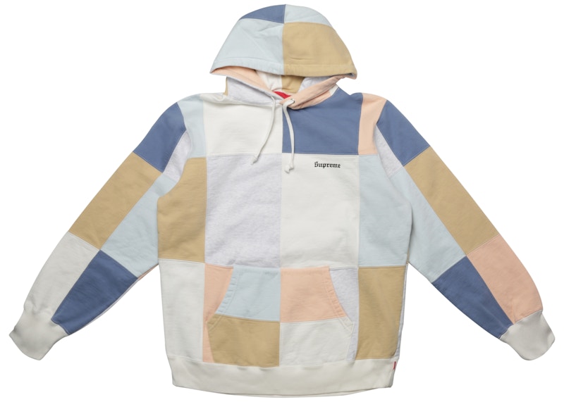 Supreme Patchwork Hoodie White