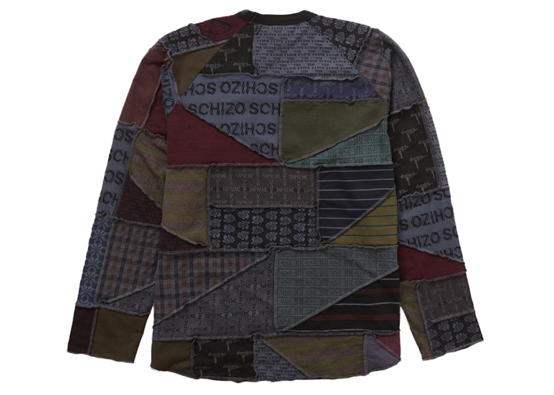 Supreme Patchwork Jacquard L/S Top Black Men's - SS23 - US