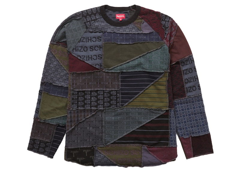 Supreme Patchwork Jacquard L/S Top Black - SS23 - CN