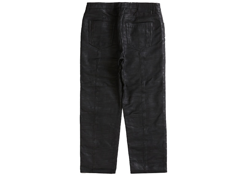 Supreme Patchwork Leather 5-Pocket Jean Black Men's - SS23 - US