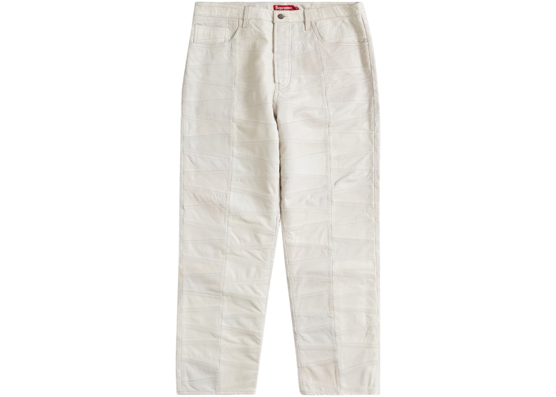 Supreme Patchwork Leather 5-Pocket Jean White - SS23 - US