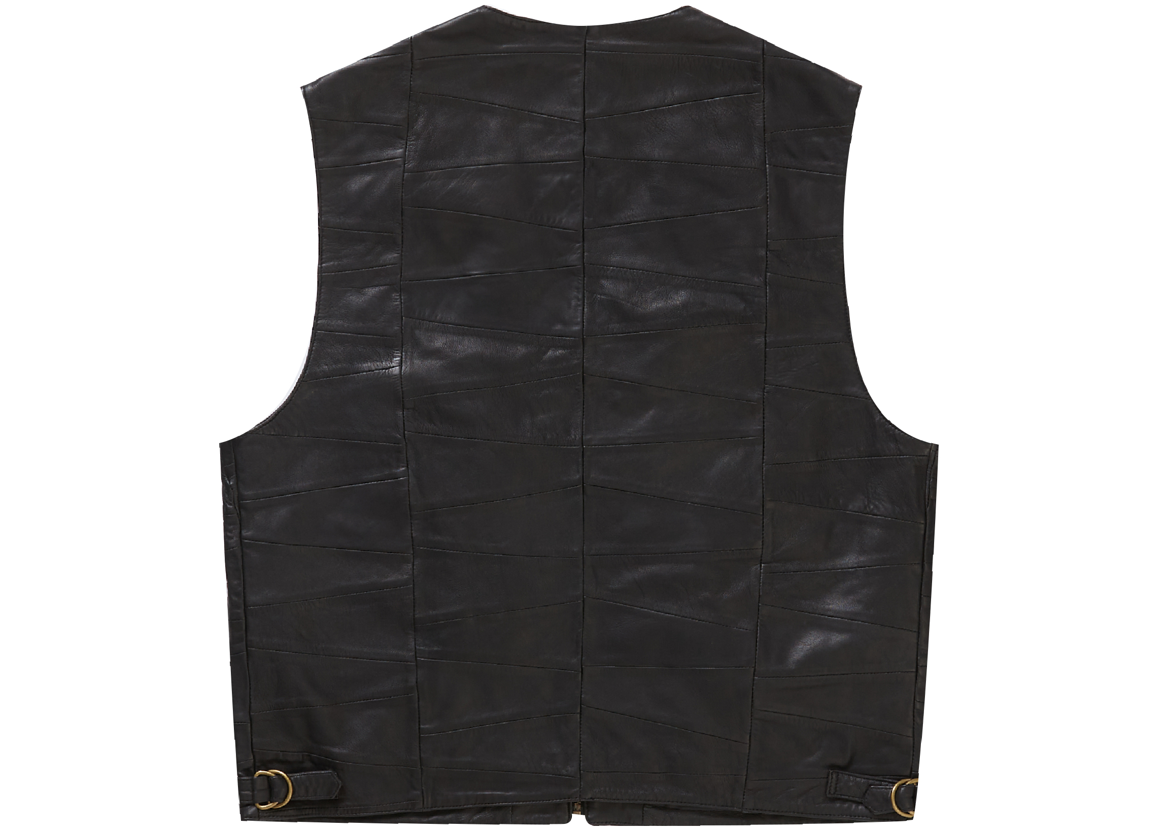 Supreme Patchwork Leather Cargo Vest Black