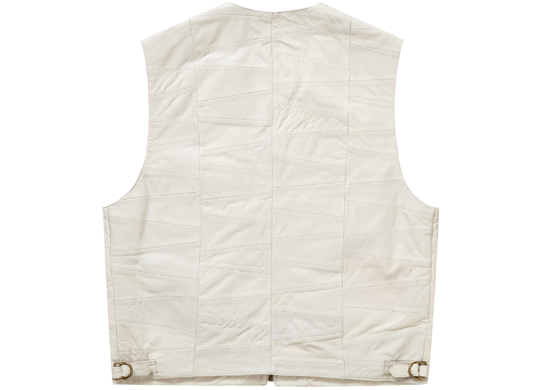 Supreme Patchwork Leather Cargo Vest White Men's - SS23 - US