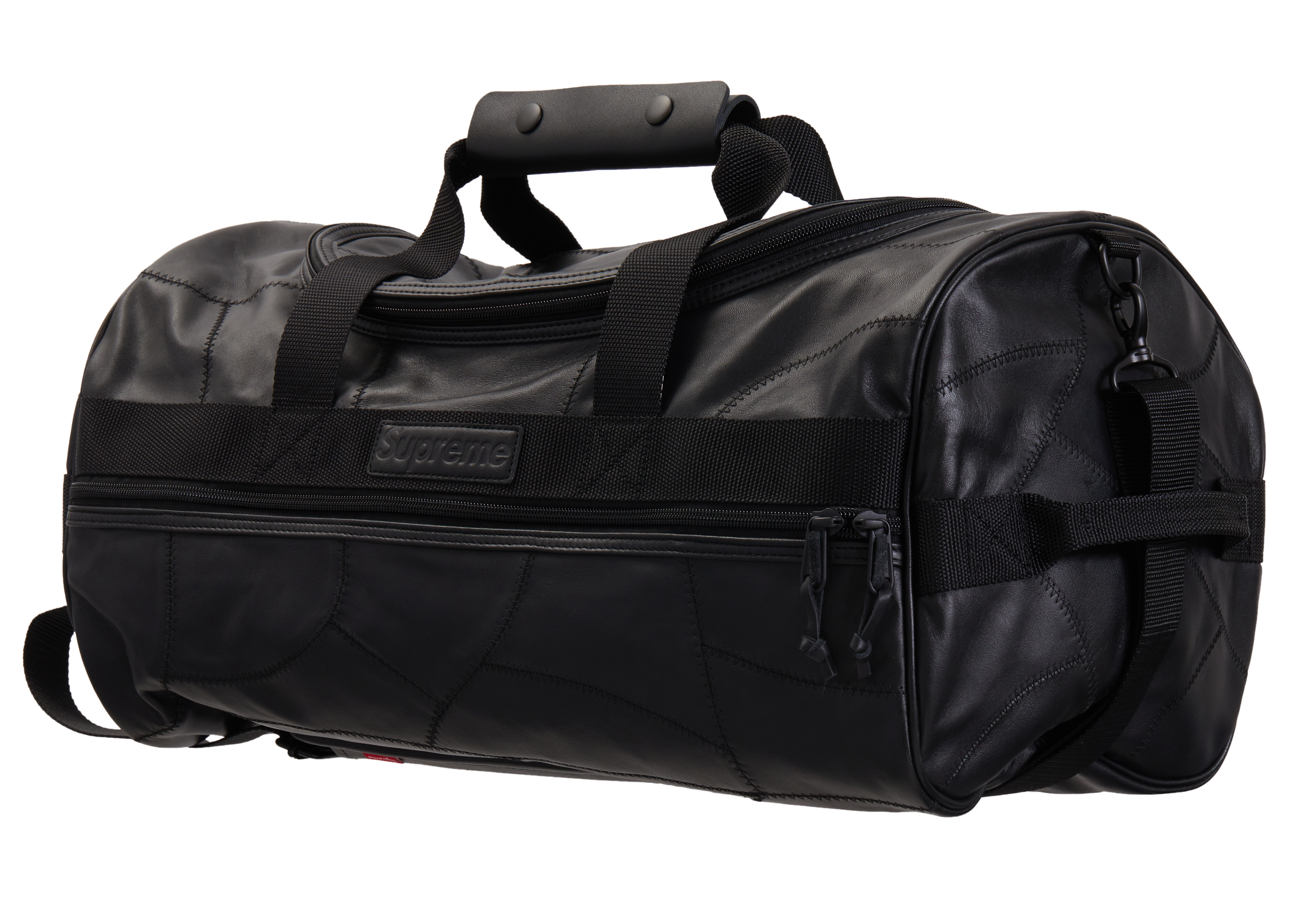 Supreme Patchwork Leather Duffel Bag Black - FW19 - US