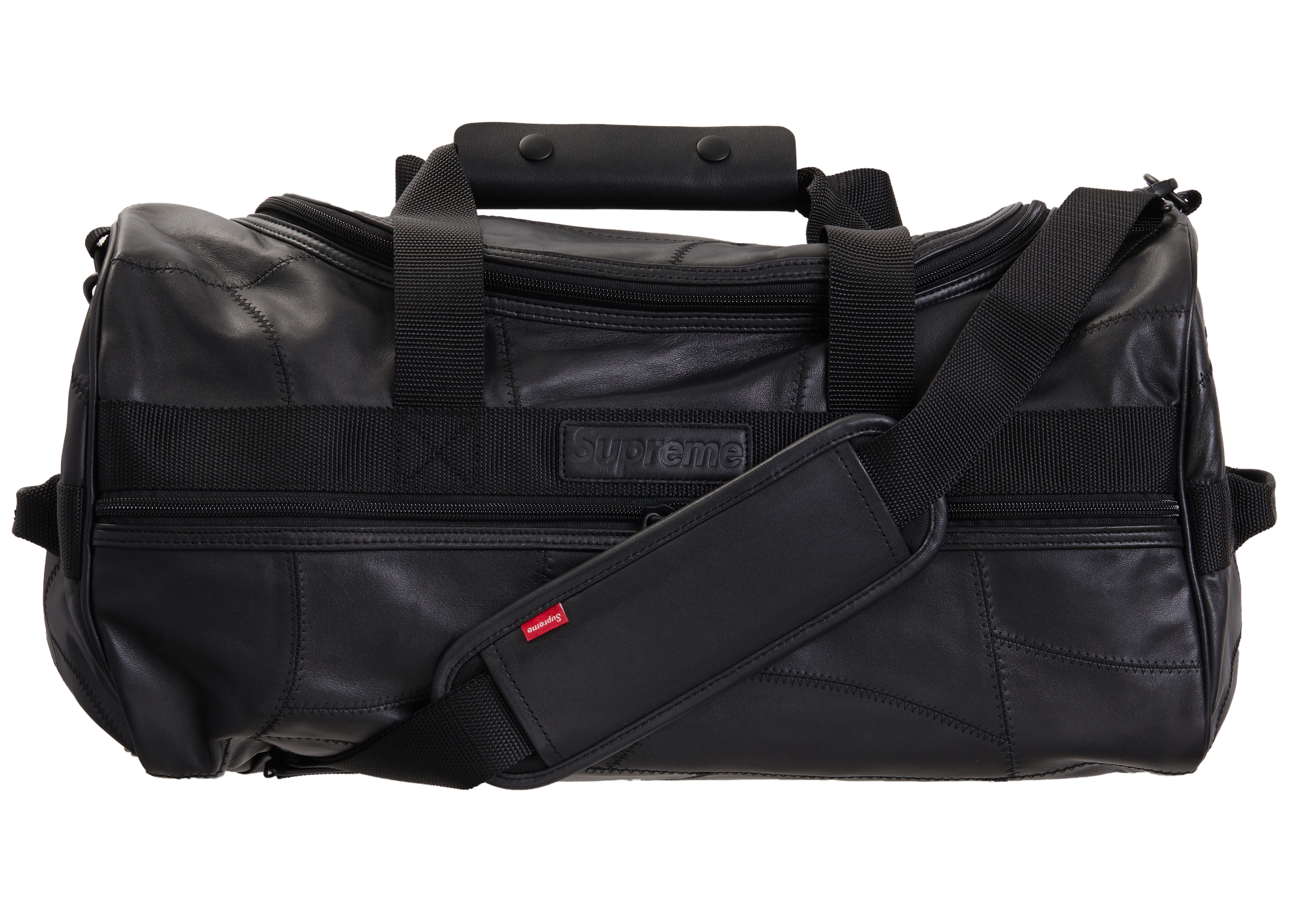 Supreme Patchwork Leather Duffel Bag Black - FW19 - US