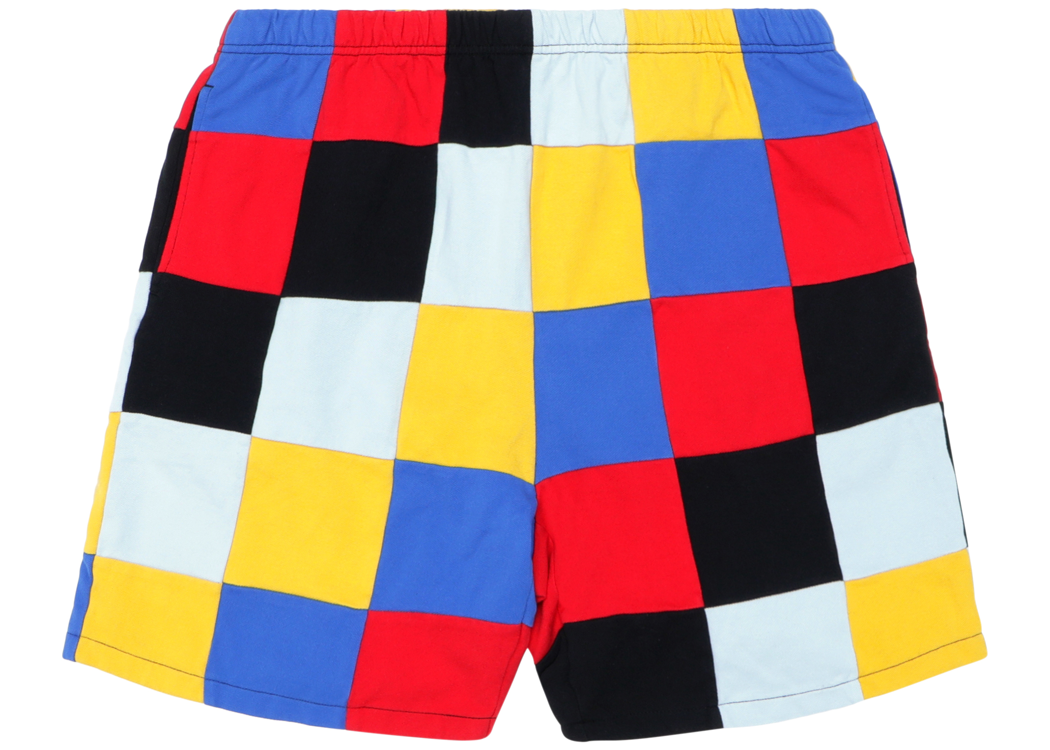 Supreme Patchwork Pique Short Red/Yellow/Blue