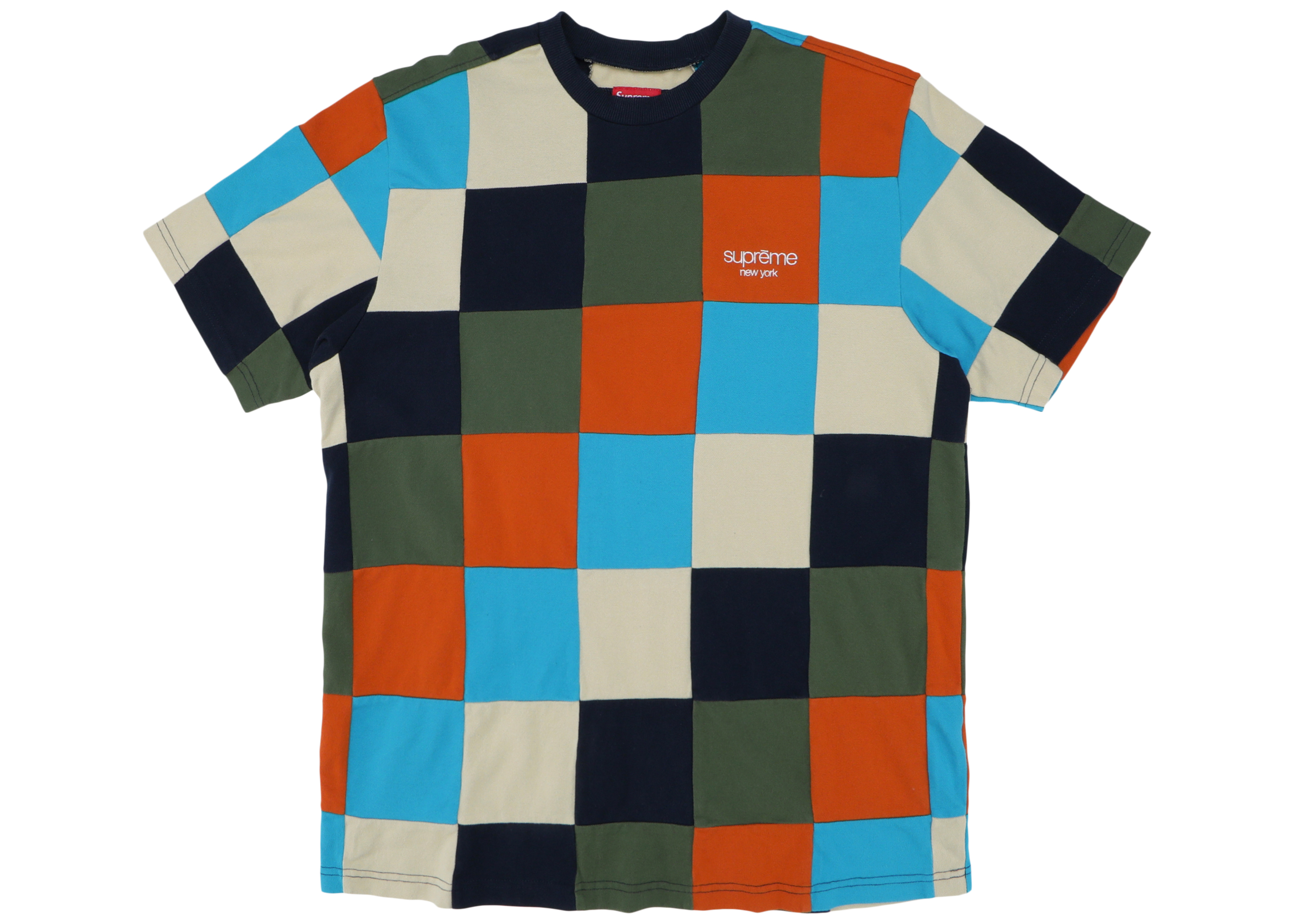 Tシャツ/カットソー(半袖/袖なし)【Sサイズ送料込】supreme Patchwork Pique Tee RED