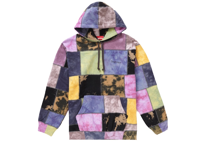 Supreme Patchwork Tie Dye Hooded Sweatshirt Tie Dye Men's - SS19 - US