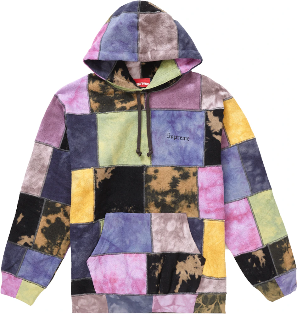 MARKET Tie-dyed printed cotton-blend fleece hoodie