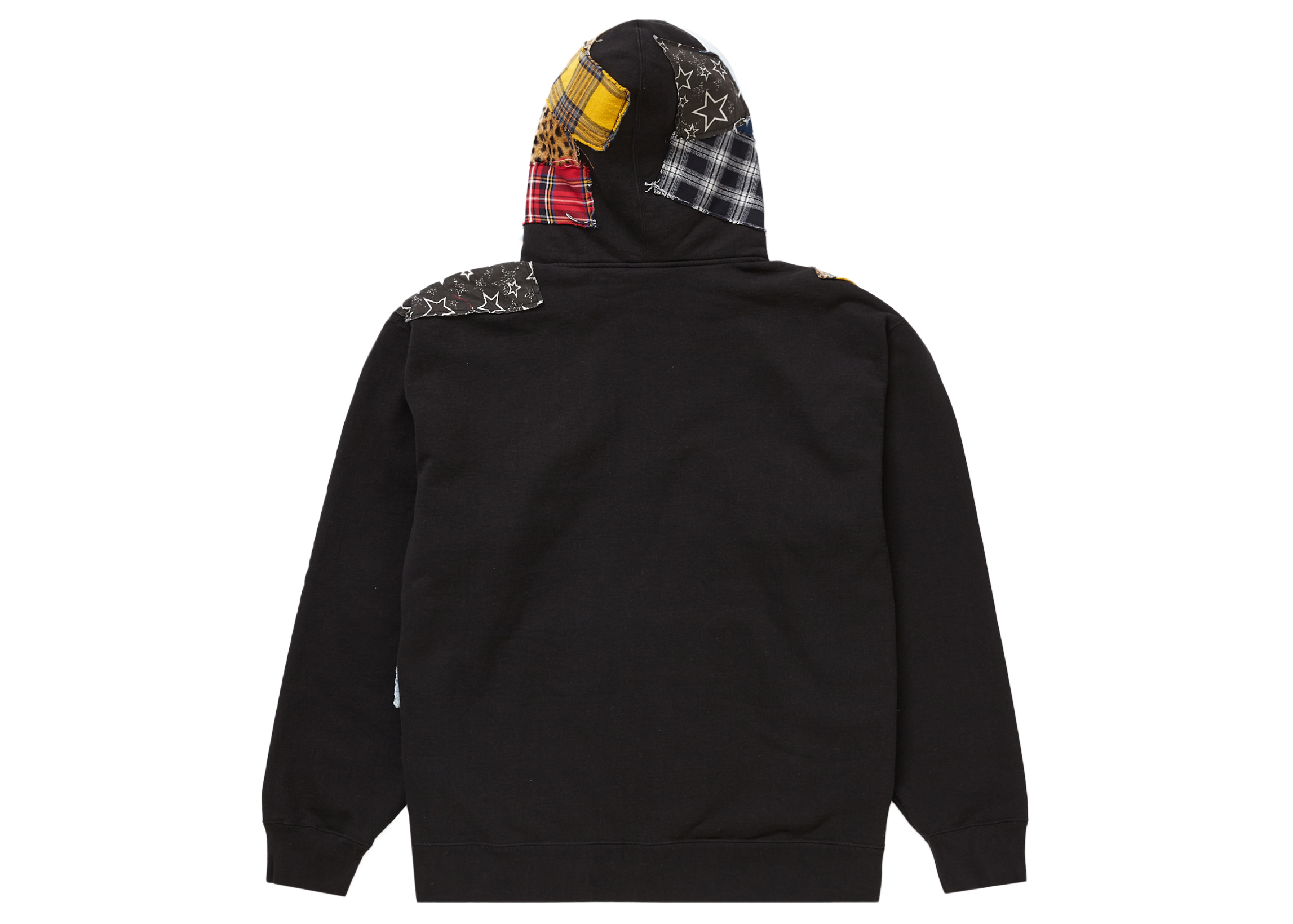 Supreme Patchwork Zip Up Hooded Sweatshirt Black
