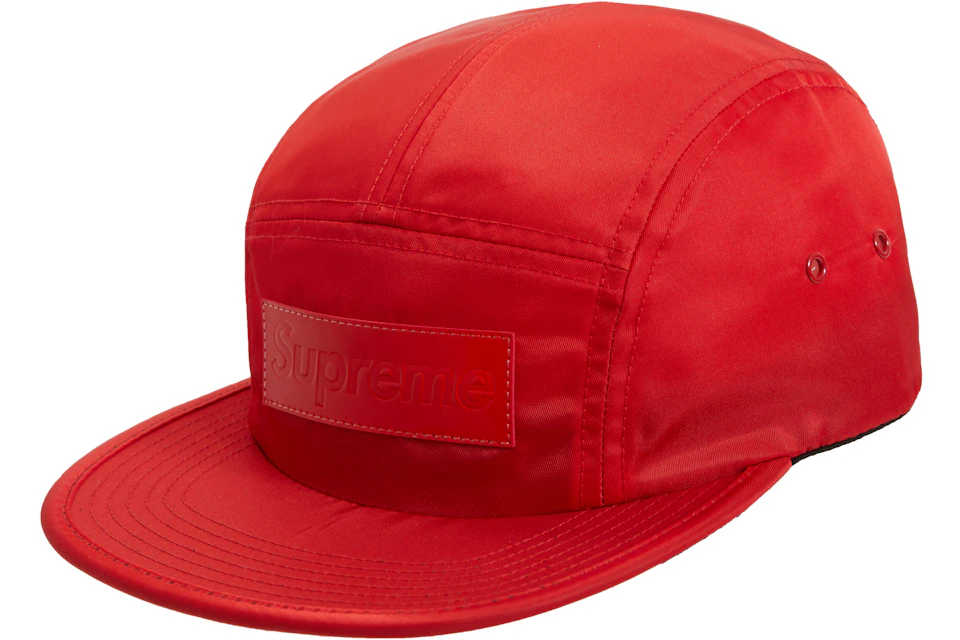 Supreme Patent Leather Patch Camp Cap Red
