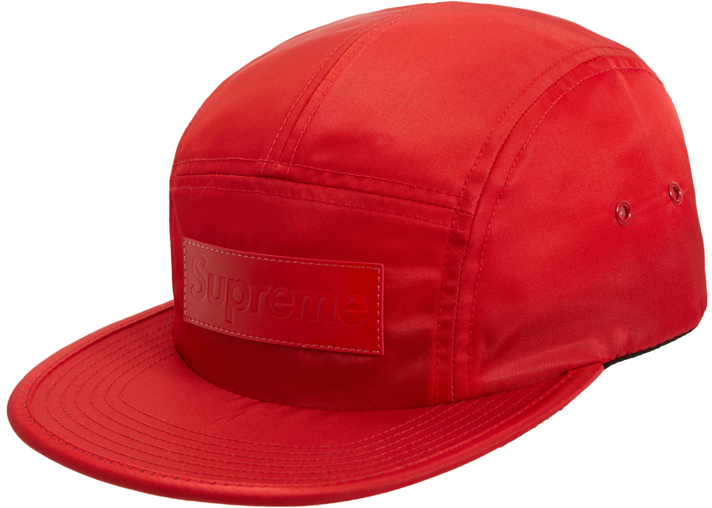 Supreme Patent Leather Patch Camp Cap Red - FW18 - US