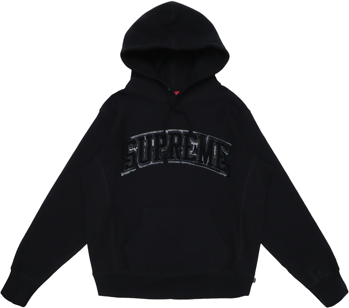 Supreme Arc Logo Quilted Half Zip Pullover Black Men's - SS17 - US